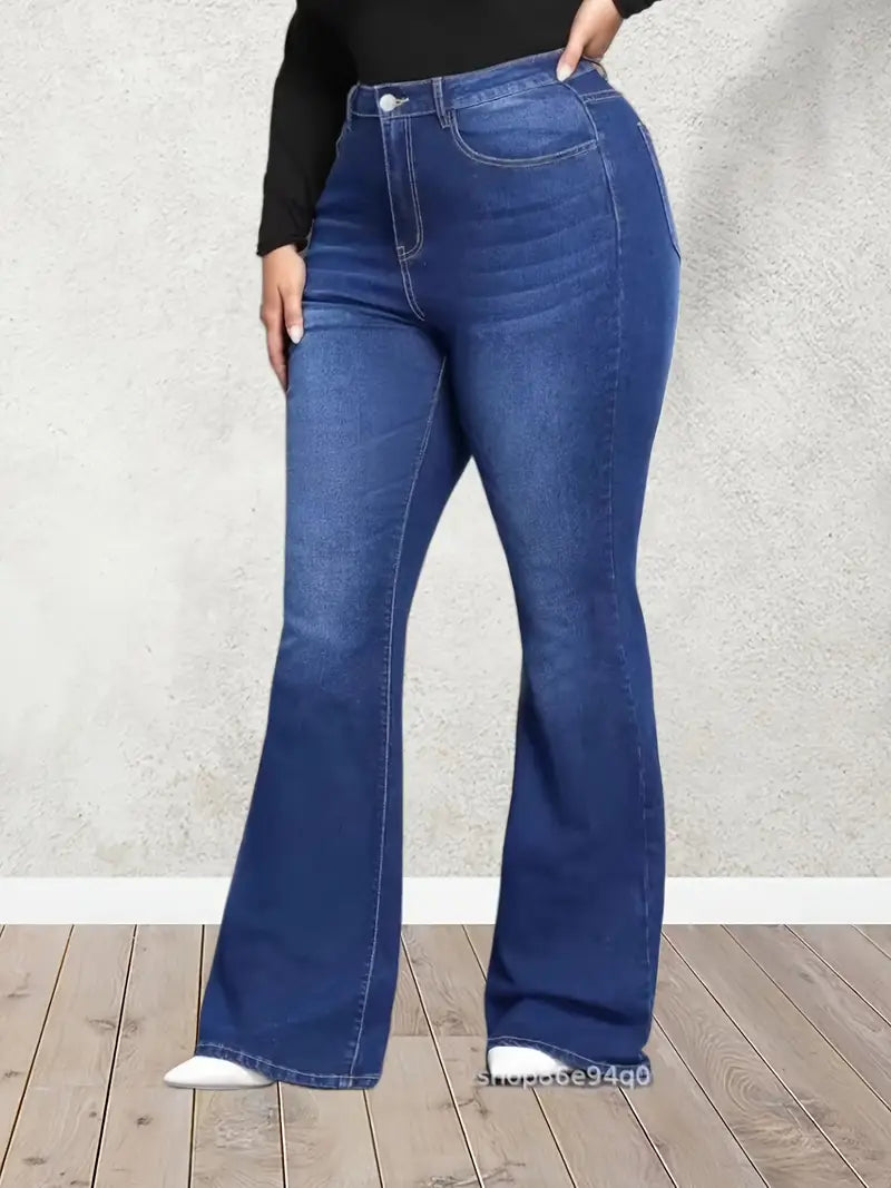 Classic Blue Flared Jeans for Women