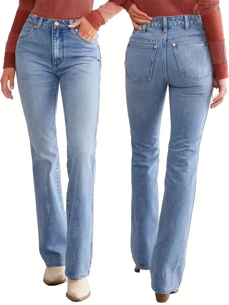 Women's High Waist Flared Jeans