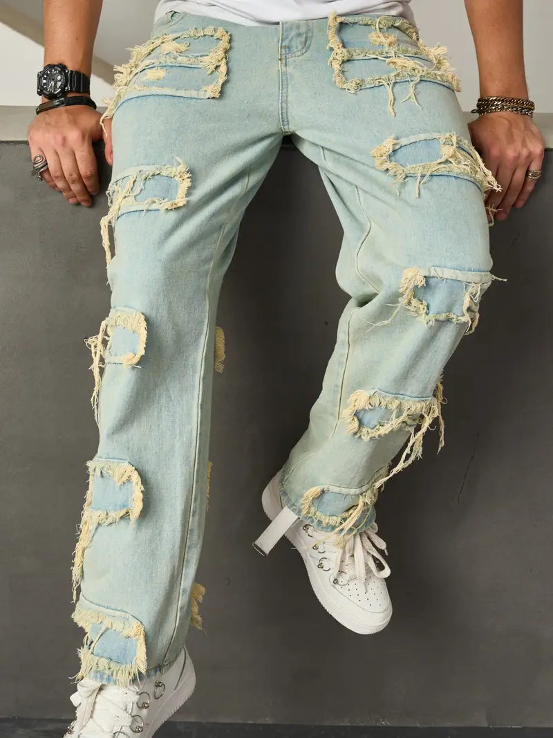 American Style Trendy Distressed Jeans