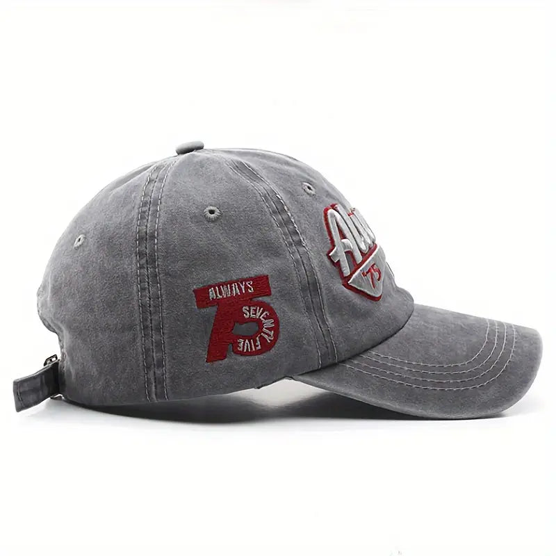 Stylish Outdoor Sun Protection Hat For Hiking And Travel - Baseball Cap With Letter Embroidery