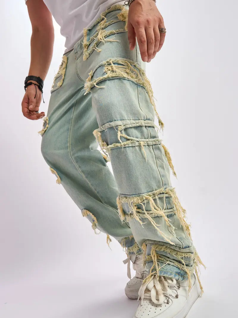 American Style Trendy Distressed Jeans