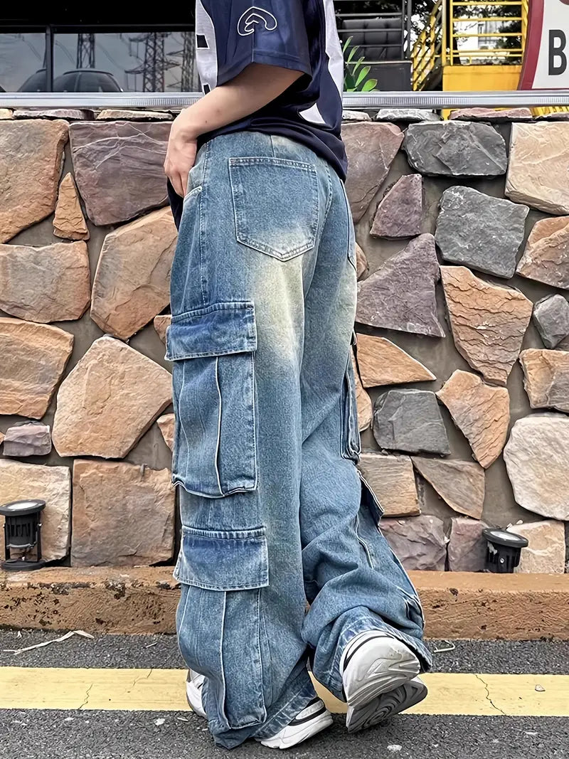 Low Rise Baggy Cargo Jeans