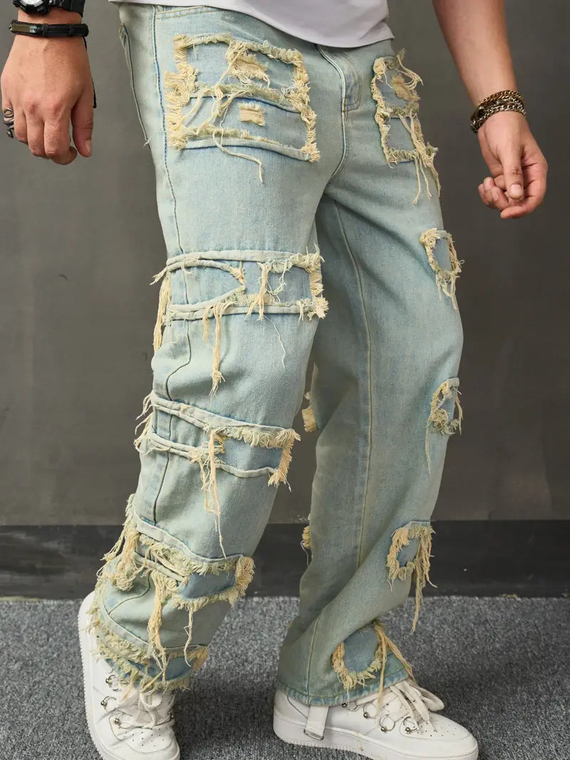 American Style Trendy Distressed Jeans