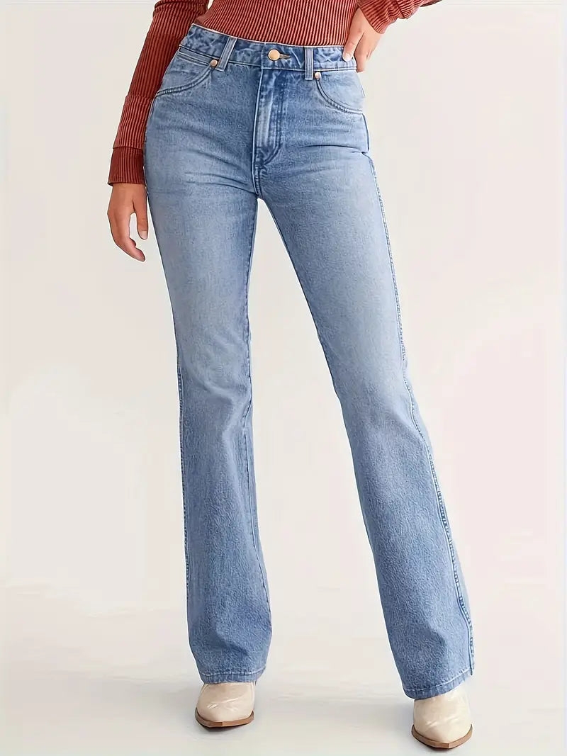 Women's High Waist Flared Jeans