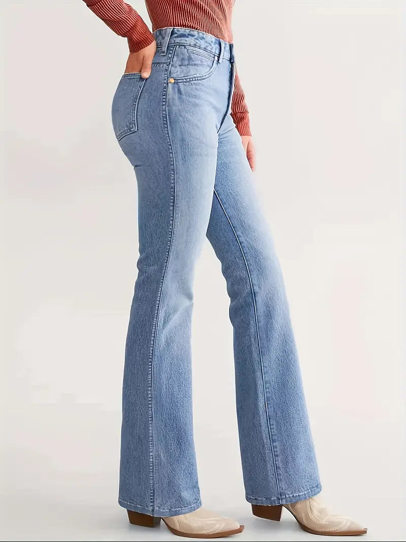 Women's High Waist Flared Jeans