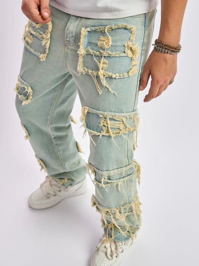 American Style Trendy Distressed Jeans