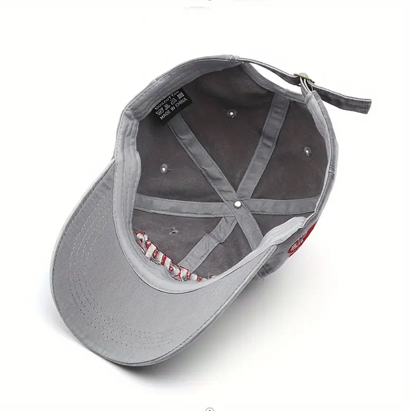 Stylish Outdoor Sun Protection Hat For Hiking And Travel - Baseball Cap With Letter Embroidery