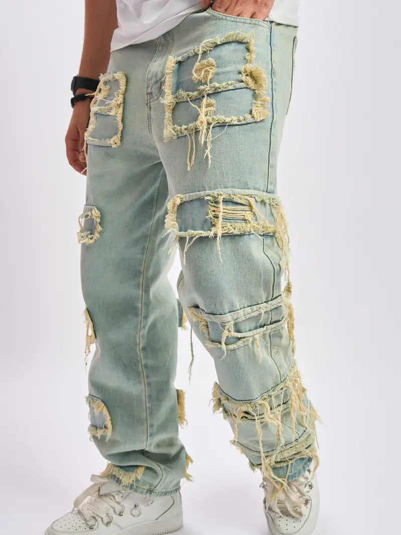 American Style Trendy Distressed Jeans