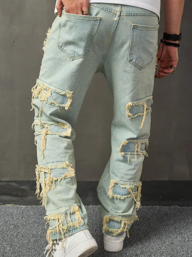 American Style Trendy Distressed Jeans