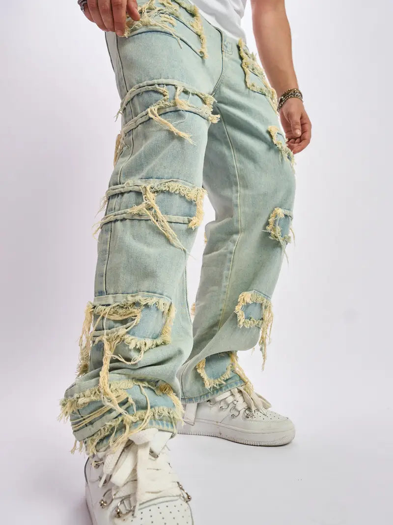 American Style Trendy Distressed Jeans