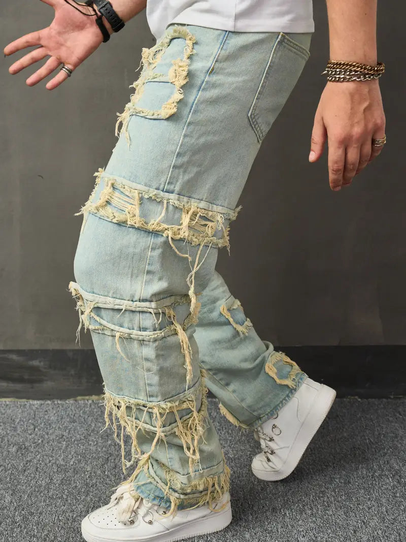 American Style Trendy Distressed Jeans