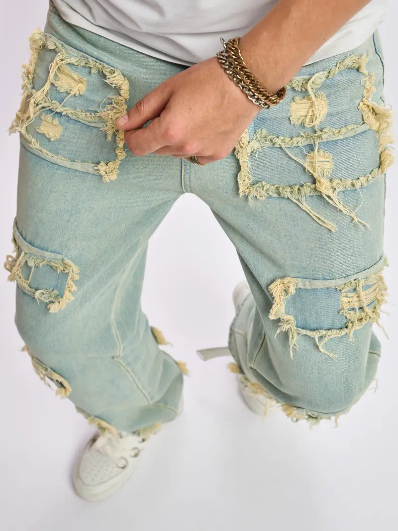 American Style Trendy Distressed Jeans