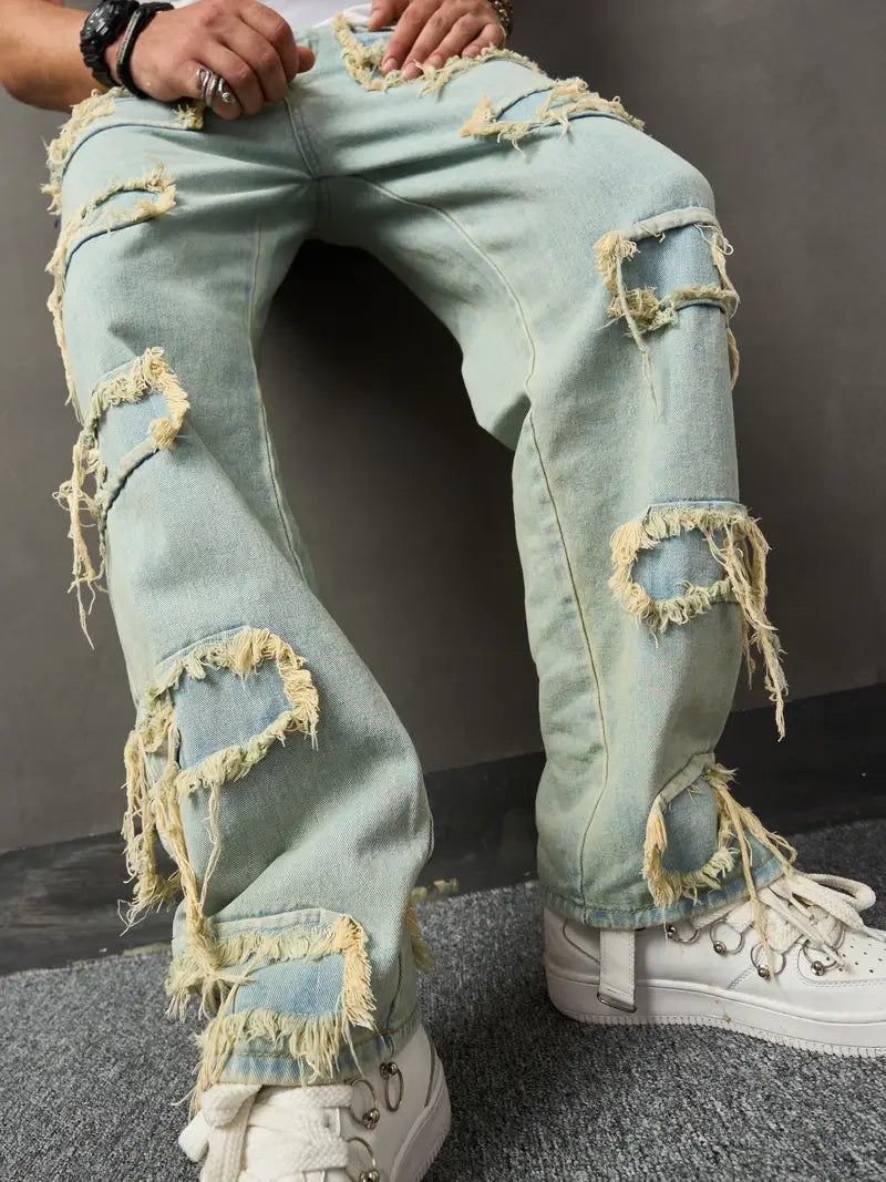 American Style Trendy Distressed Jeans