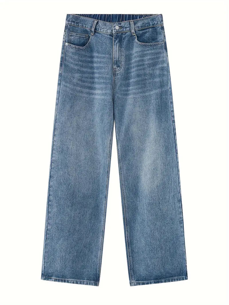 Light Blue Solid Color Jeans