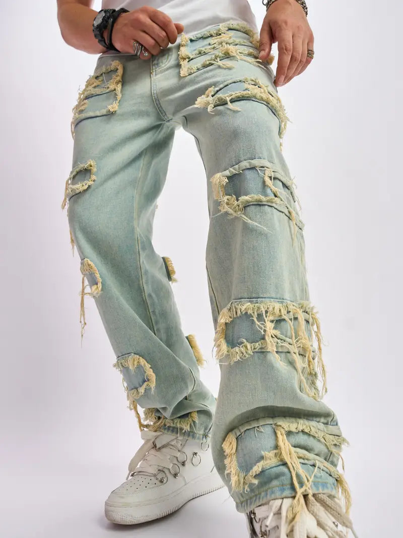 American Style Trendy Distressed Jeans