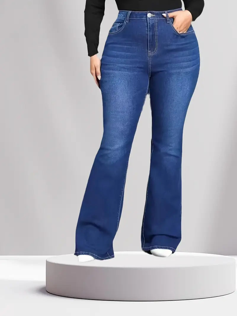 Classic Blue Flared Jeans for Women