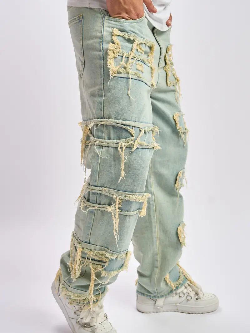 American Style Trendy Distressed Jeans